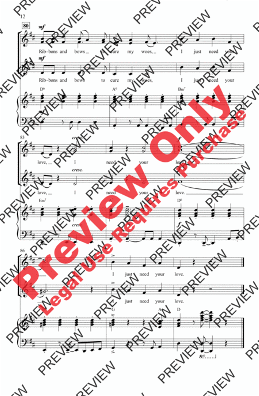Ribbons and Bows Women's Choir scores gallery preview page 12