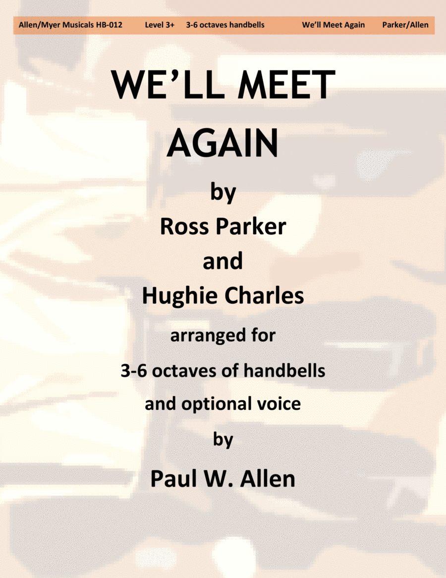 We'll Meet Again Handbell Choir scores gallery preview page 1