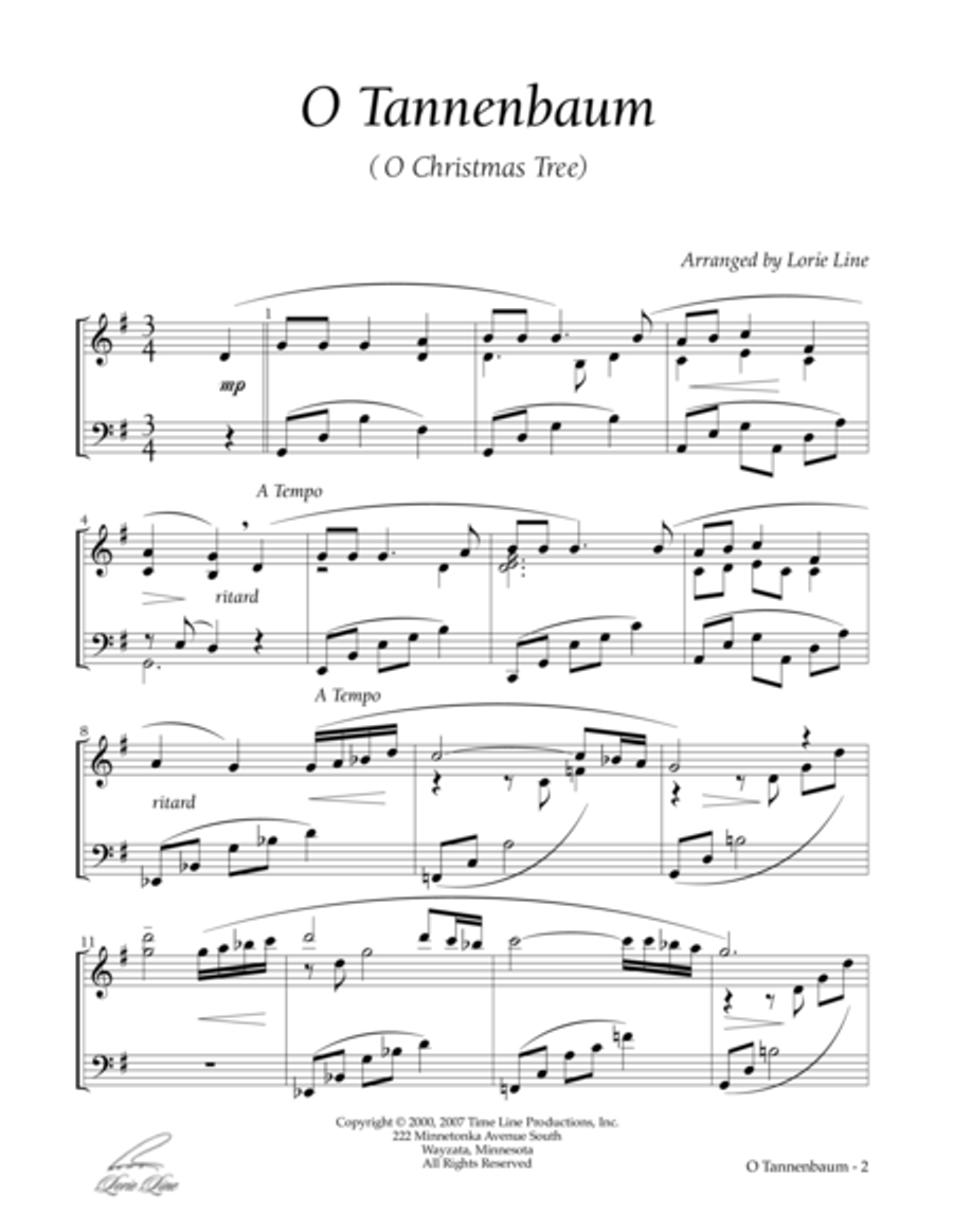 O Tannenbaum O Tannenbaum Piano Solo scores gallery preview page 2