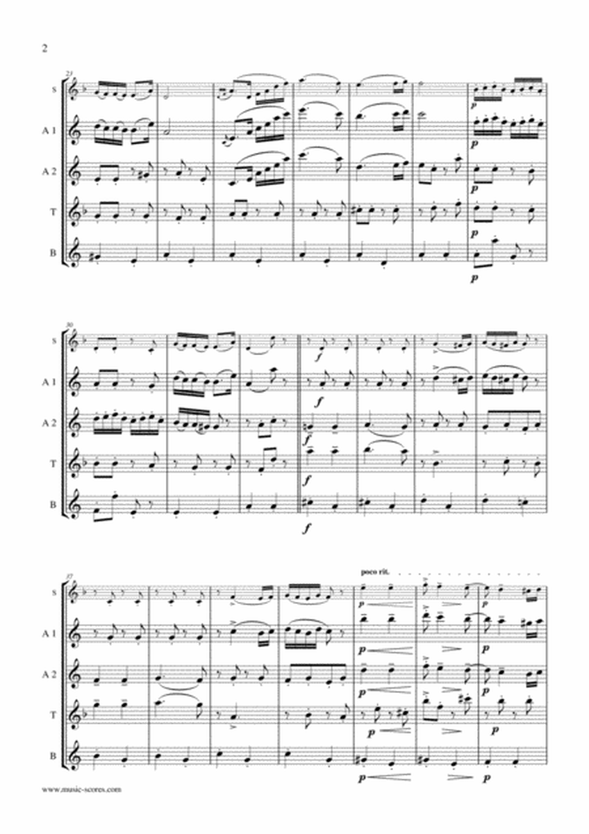 Hungarian Dance No.5 - Sax Quartet image number null