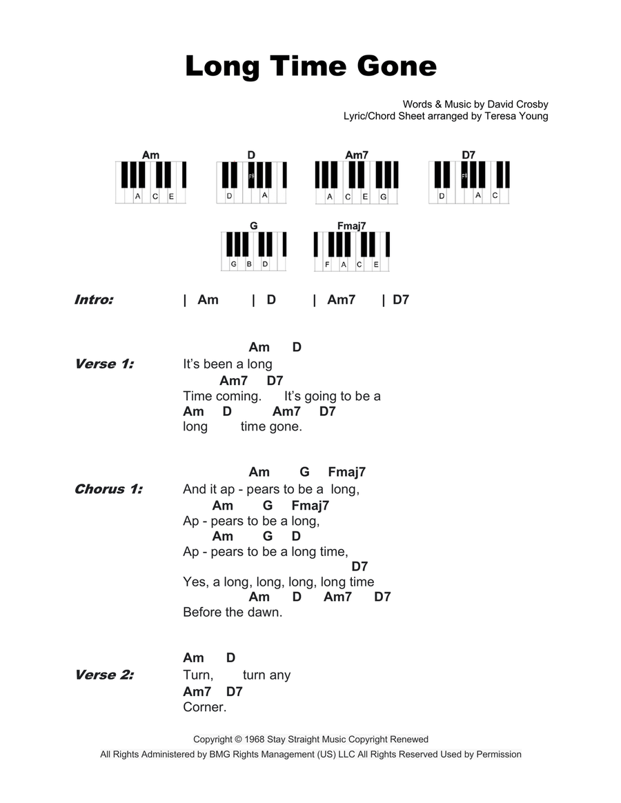 Long Time Gone Piano Method scores gallery preview page 1