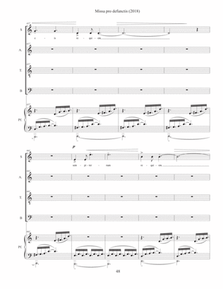 Missa Pro Defunctis (2018) piano-vocal score