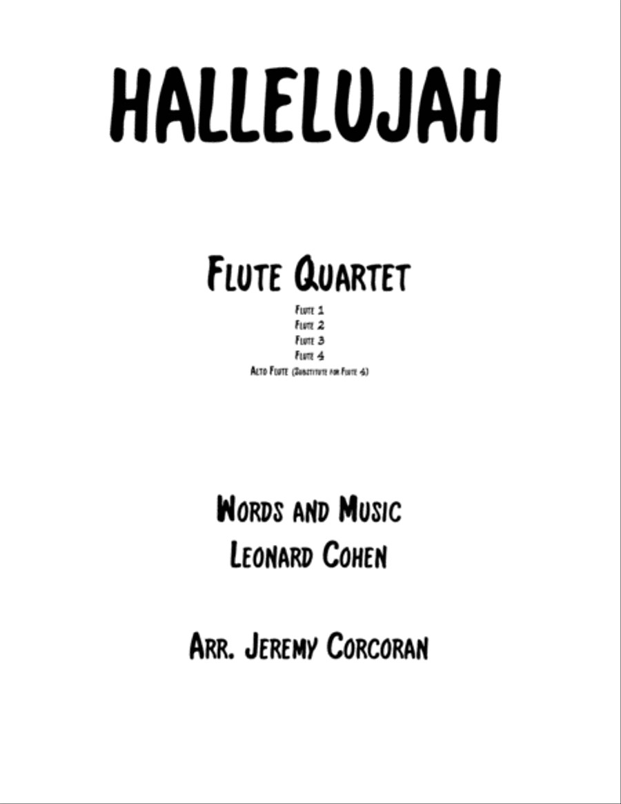 Hallelujah Woodwind Quartet scores gallery preview page 1