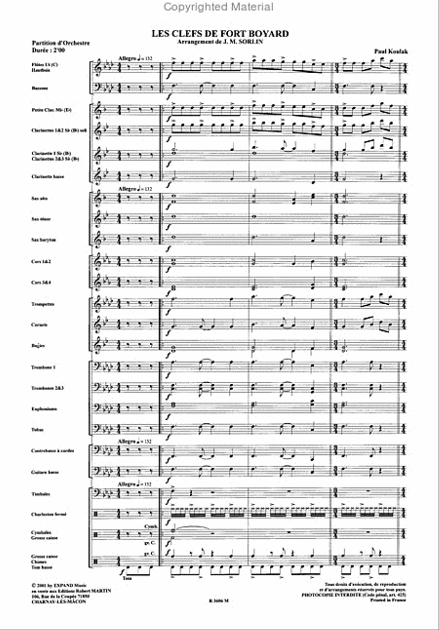 Clefs de Fort Boyard (les) Concert Band scores gallery preview page 2