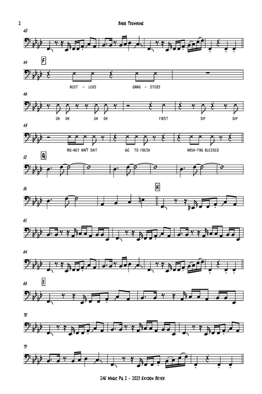 24k Magic - Score Only 24k Magic - Score Only Jazz Ensemble scores gallery preview page 2