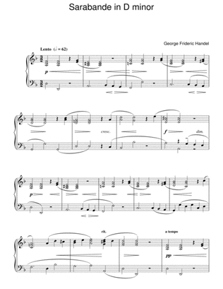 Sarabande (from Harpsichord Suite In D Minor)