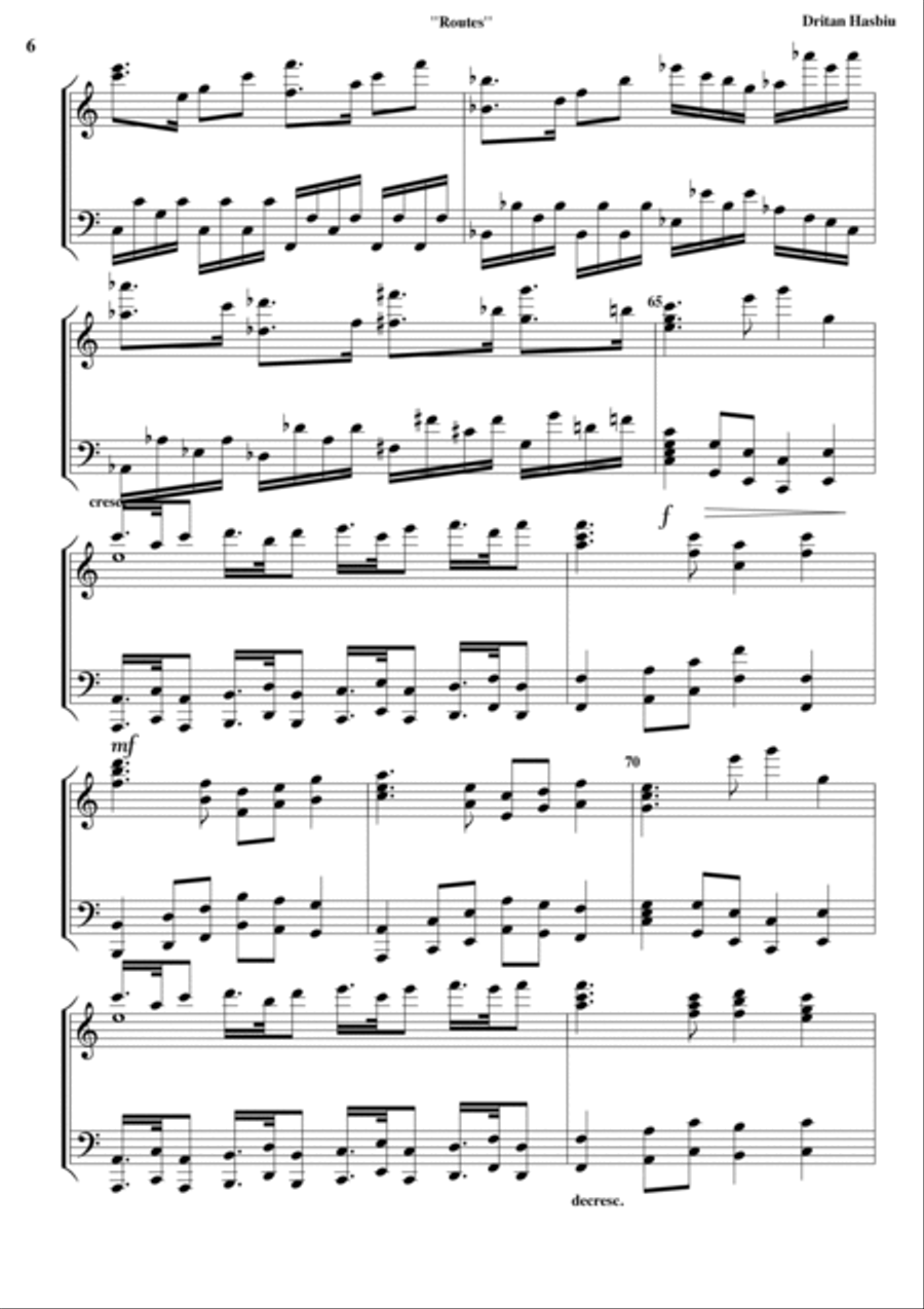 Routes Piano Solo scores gallery preview page 6
