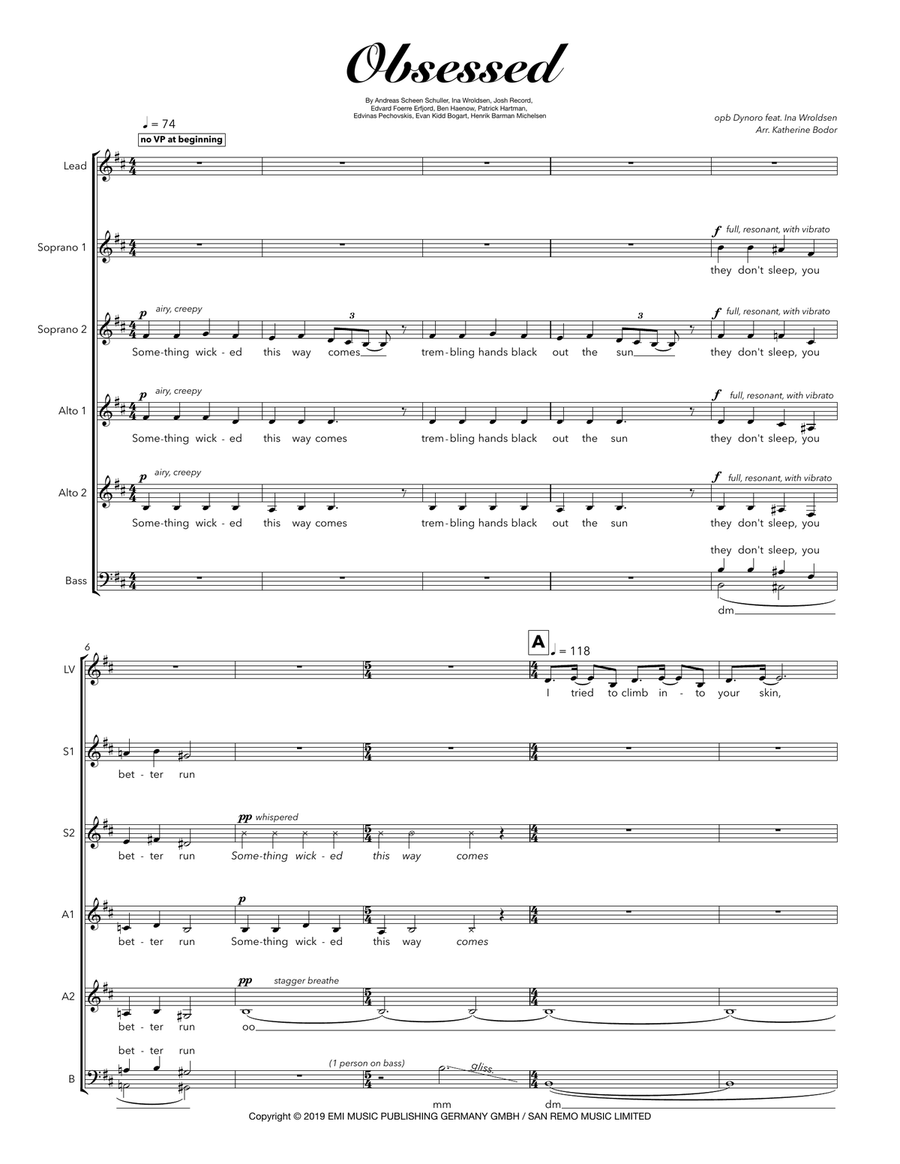 Obsessed 3-Part scores gallery preview page 1