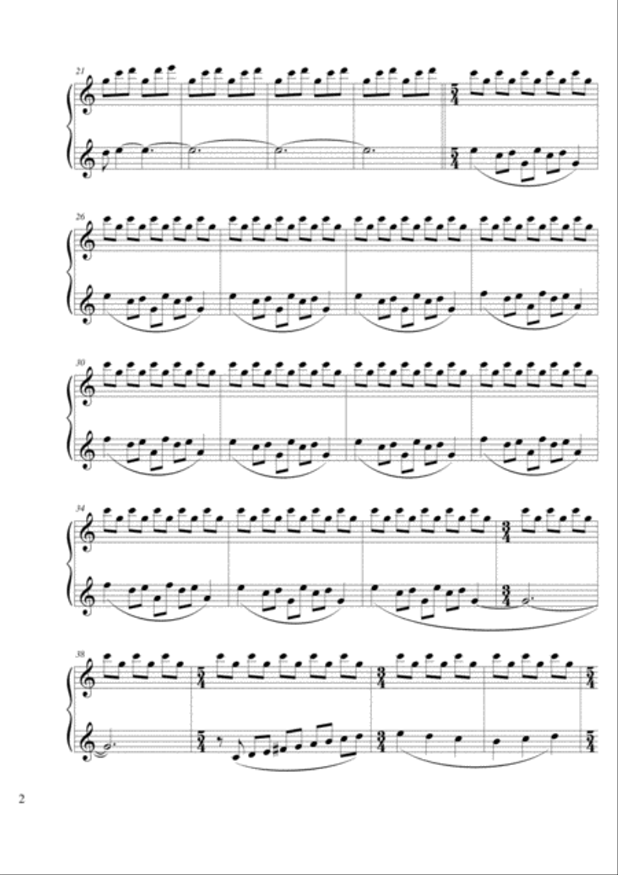 Hand In Hand (Ice Skating For Two) Piano Solo scores gallery preview page 2