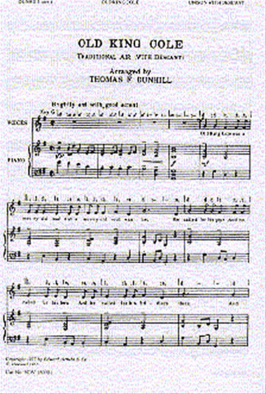 Old King Cole Old King Cole Unison Choir scores gallery preview page 1