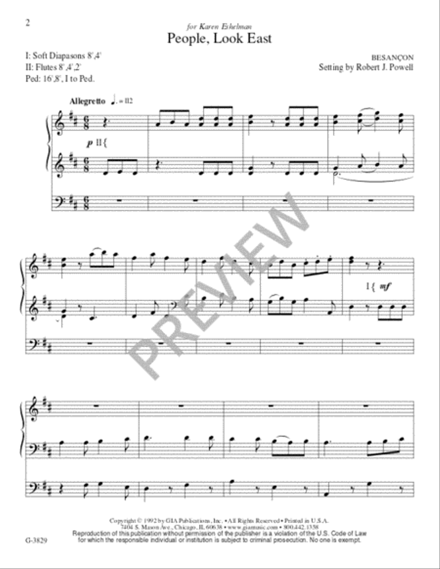 Ten Seasonal Hymn Tune Preludes for the Church Year Organ scores gallery preview page 3