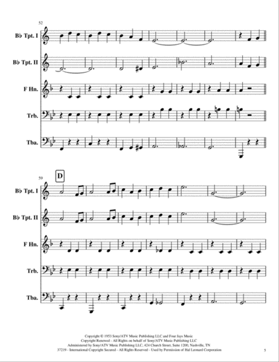 That's Amore (That's Love) Brass Ensemble scores gallery preview page 5