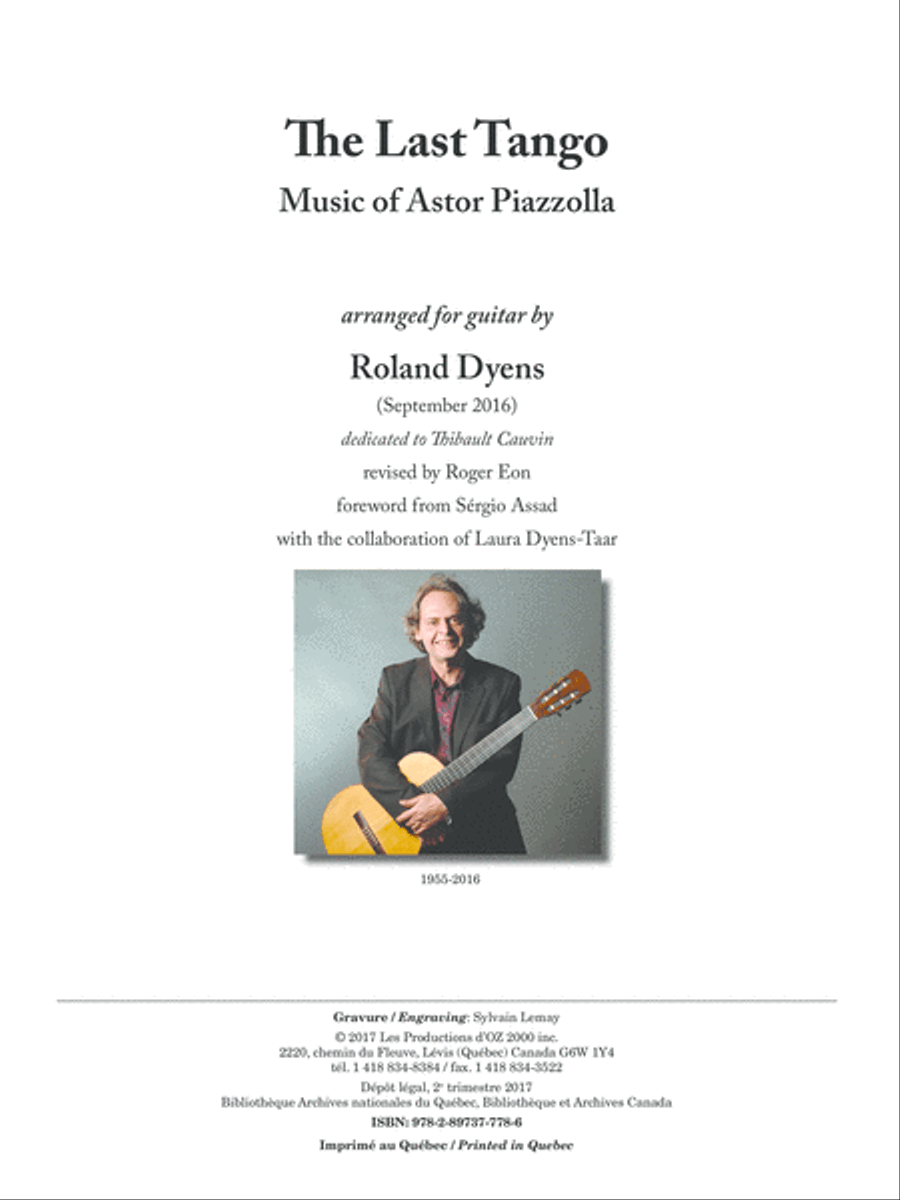 The Last Tango Classical Guitar scores gallery preview page 1