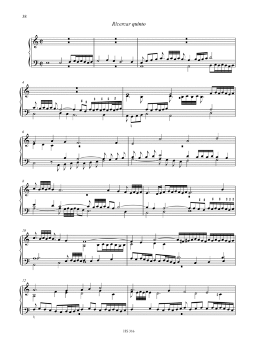 Ricercari da cantare a quattro voci. Libro Terzo (Venezia 1608) Intabulated and Diminished for Organ Organ Solo scores gallery preview page 6