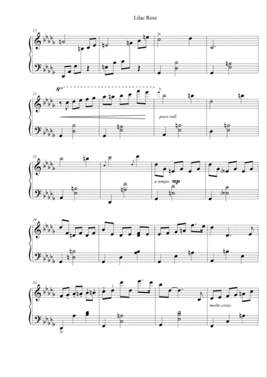 Lilac Rose Piano Solo scores gallery preview page 2