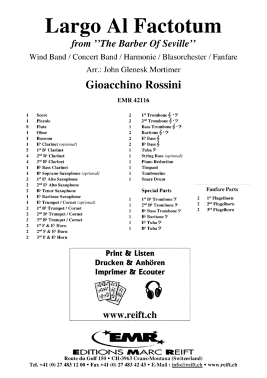 Largo Al Factotum Concert Band scores gallery preview page 2