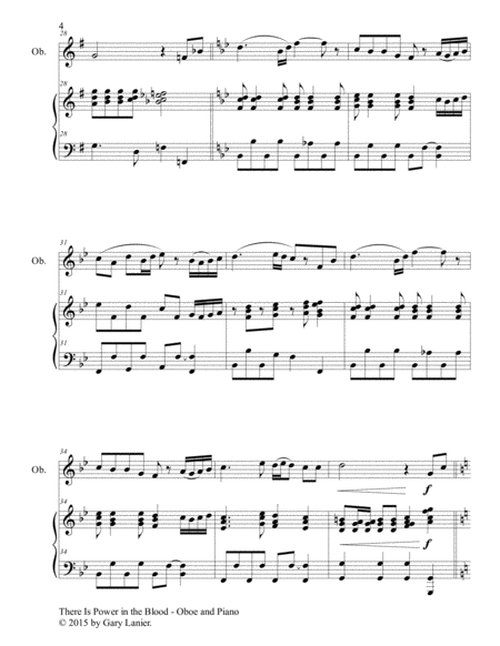 THE BLOOD OF JESUS (3 arrangements for Oboe and Piano with Score/Parts) image number null
