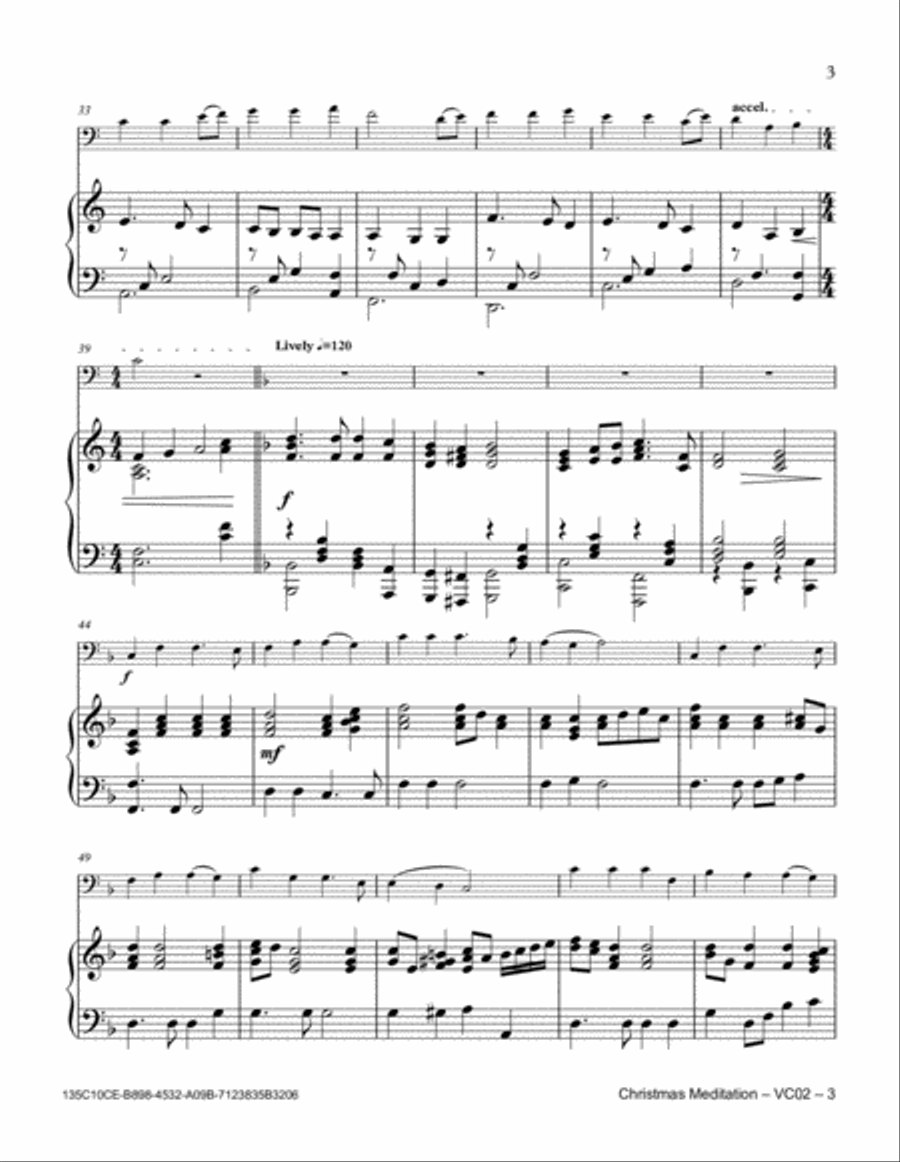 Christmas Meditation Piano scores gallery preview page 3