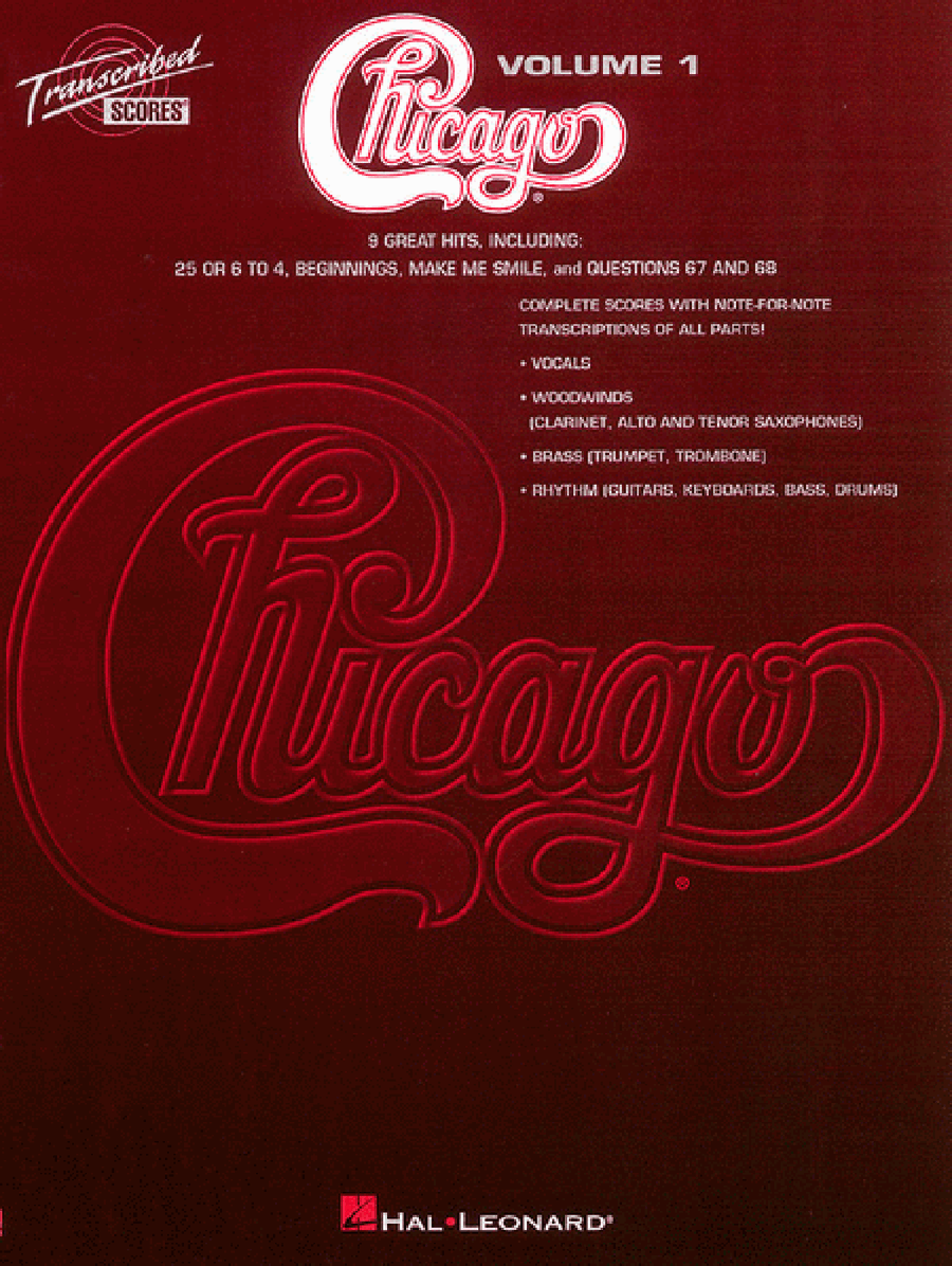 Chicago – Transcribed Scores Volume 1 Tenor Saxophone scores gallery preview page 1