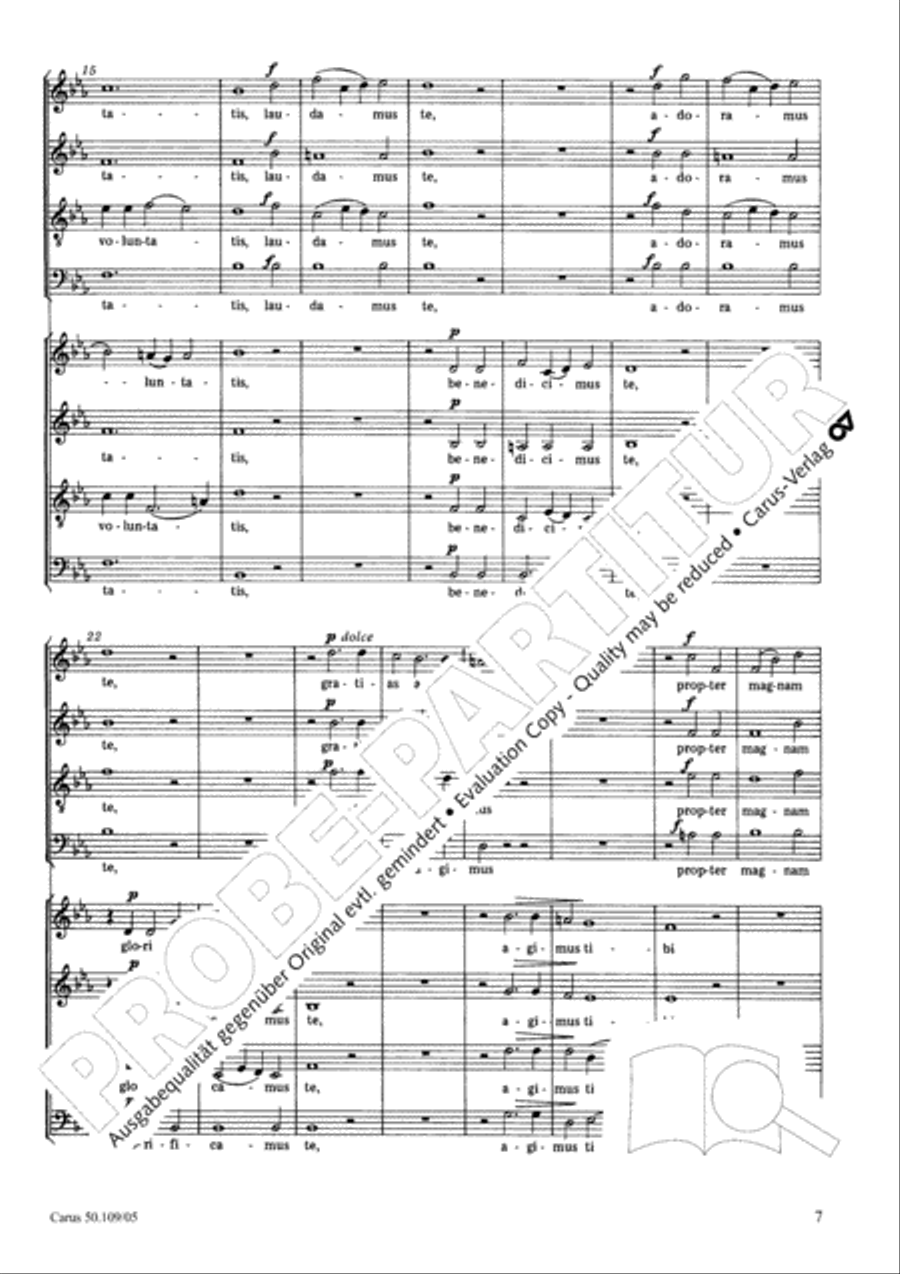 Mass in E flat major (Messe in Es) 4-Part scores gallery preview page 8