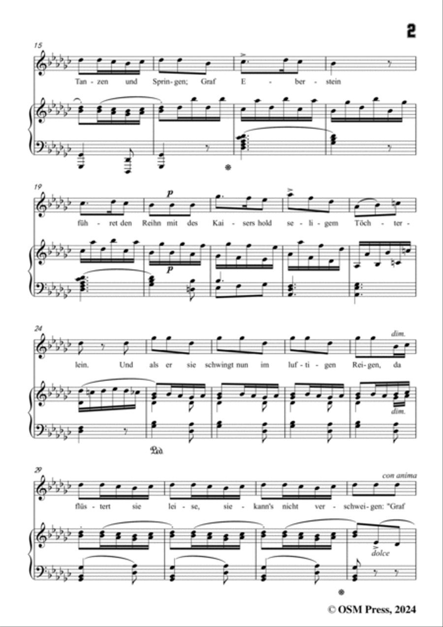 C. Loewe-Graf Eberstein(Zu Speier im Saale da hebt sich ein Klingen),in G flat Major Voice scores gallery preview page 3