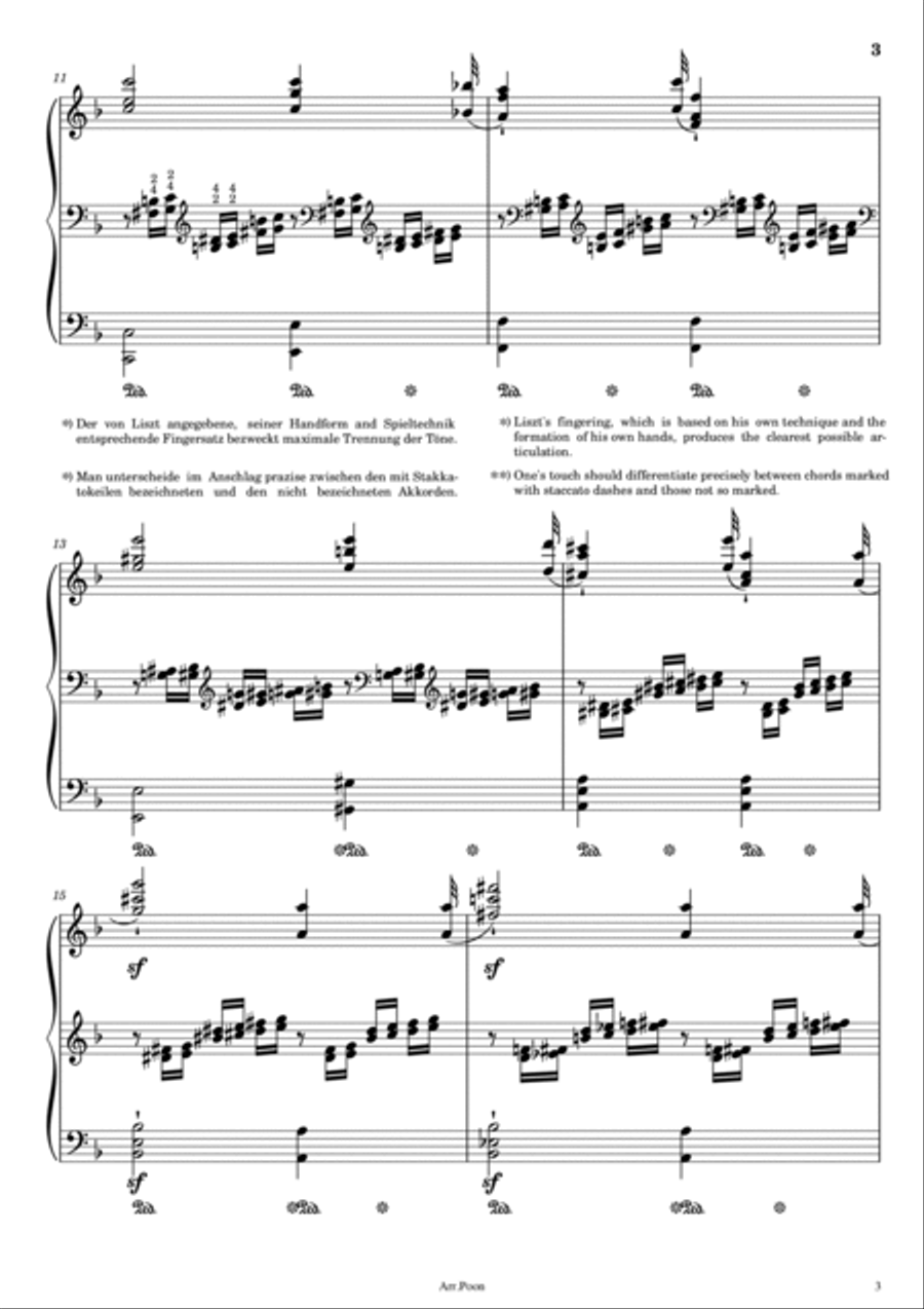 Liszt- Mazeppa S. 139 Transcendental Étude No.4 - Original With Fingered For Piano Solo Piano Solo scores gallery preview page 3