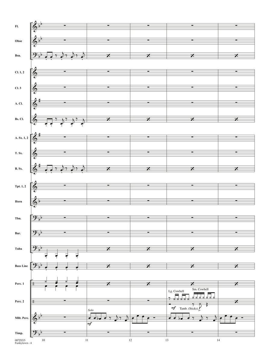 Funkytown - Full Score Concert Band scores gallery preview page 4