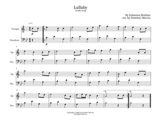 Book cover for Lullaby- Trumpet and Trombone Duet