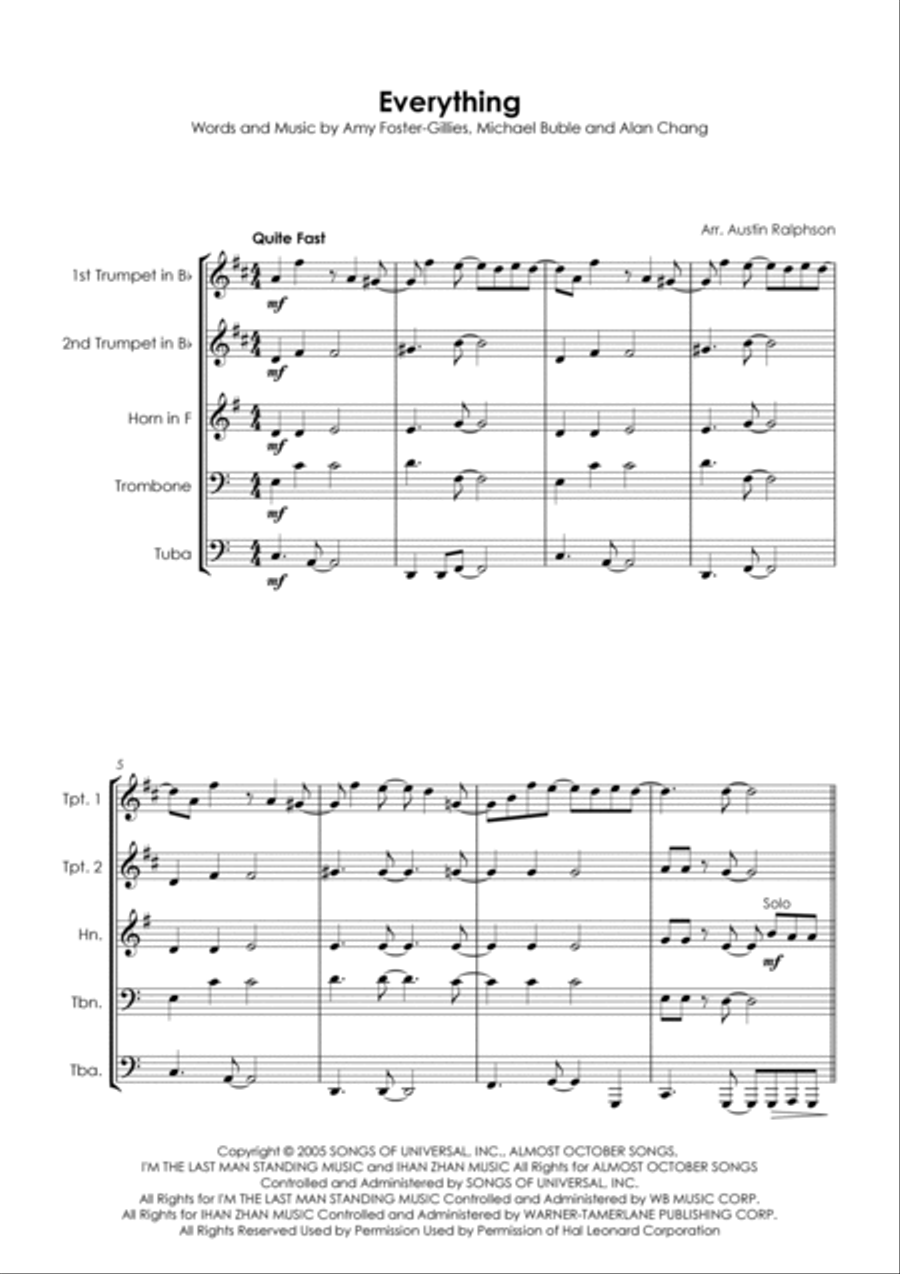 Everything Everything Horn scores gallery preview page 3