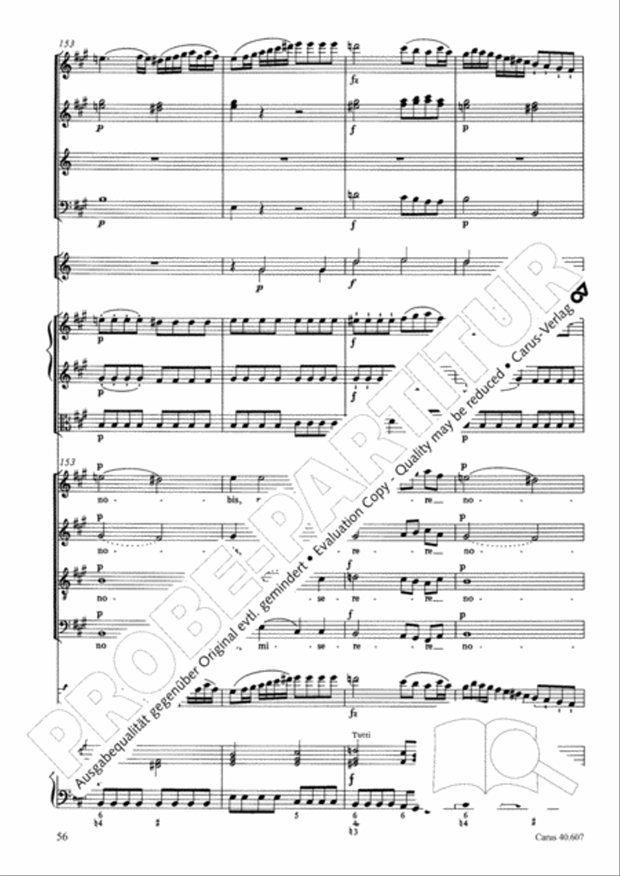 Mass in time of war (Missa in tempore belli) 4-Part scores gallery preview page 67