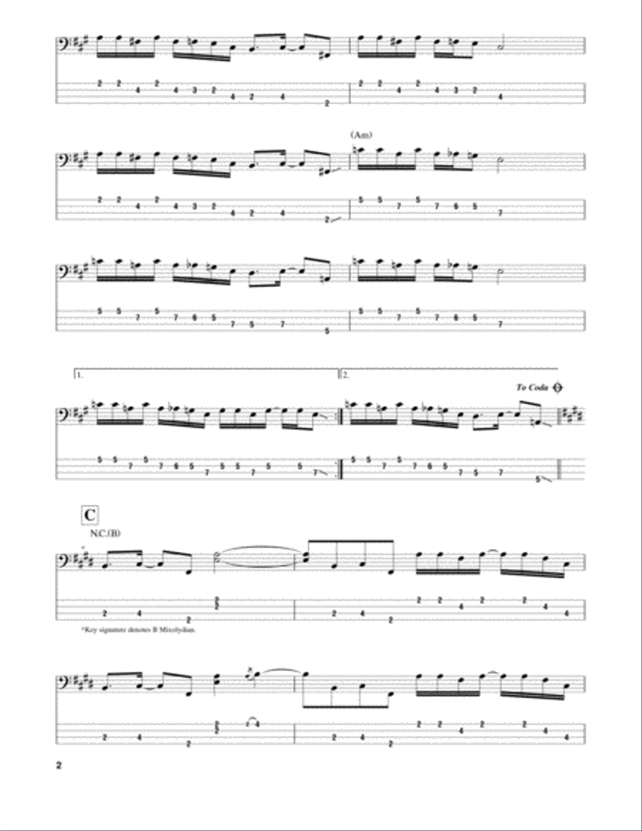 YYZ Guitar Tablature scores gallery preview page 2