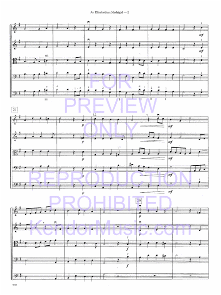 Elizabethan Madrigal, An (Now Is The Month Of Maying) (Full Score) Choir scores gallery preview page 5