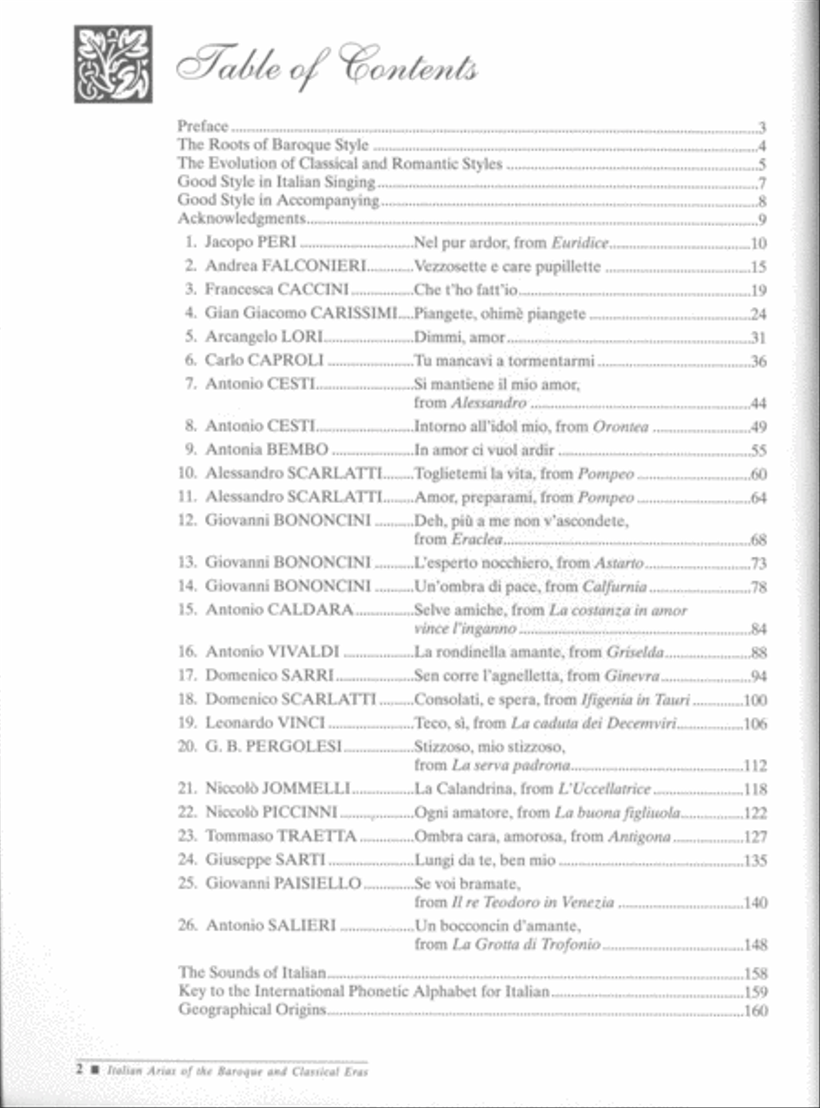 Italian Arias of the Baroque and Classical Eras Voice Solo scores gallery preview page 2