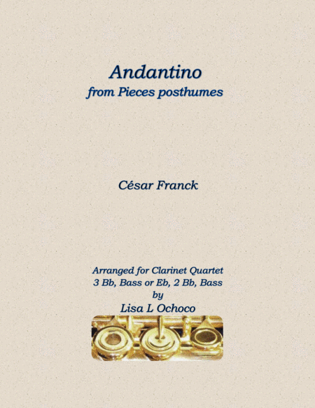 Andantino from Pieces posthumes for Clarinet Quartet image number null