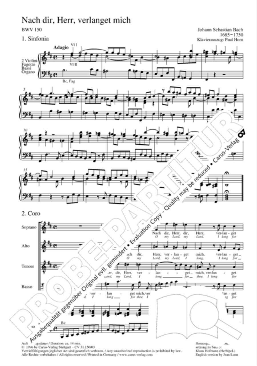 O my Lord, I long for thee (Nach dir, Herr, verlanget mich) 4-Part scores gallery preview page 5