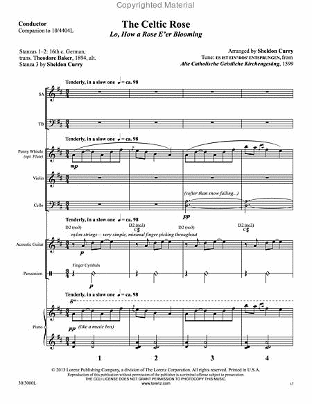 The Celtic Rose - Instrumental Ensemble Score and Parts