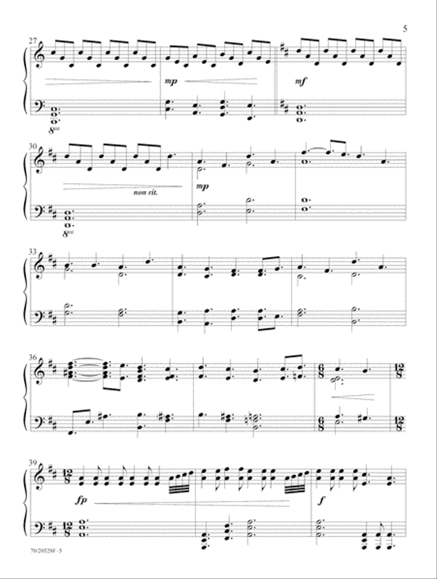 The Day of Celebration (Digital Delivery) Piano Solo scores gallery preview page 5