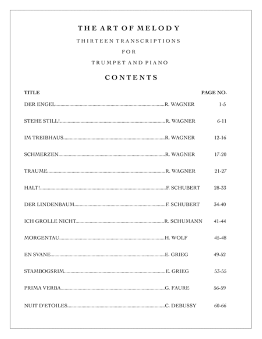 The Art of Melody: 13 Song Transcriptions for Trumpet- Piano Accompaniment Trumpet Solo scores gallery preview page 2