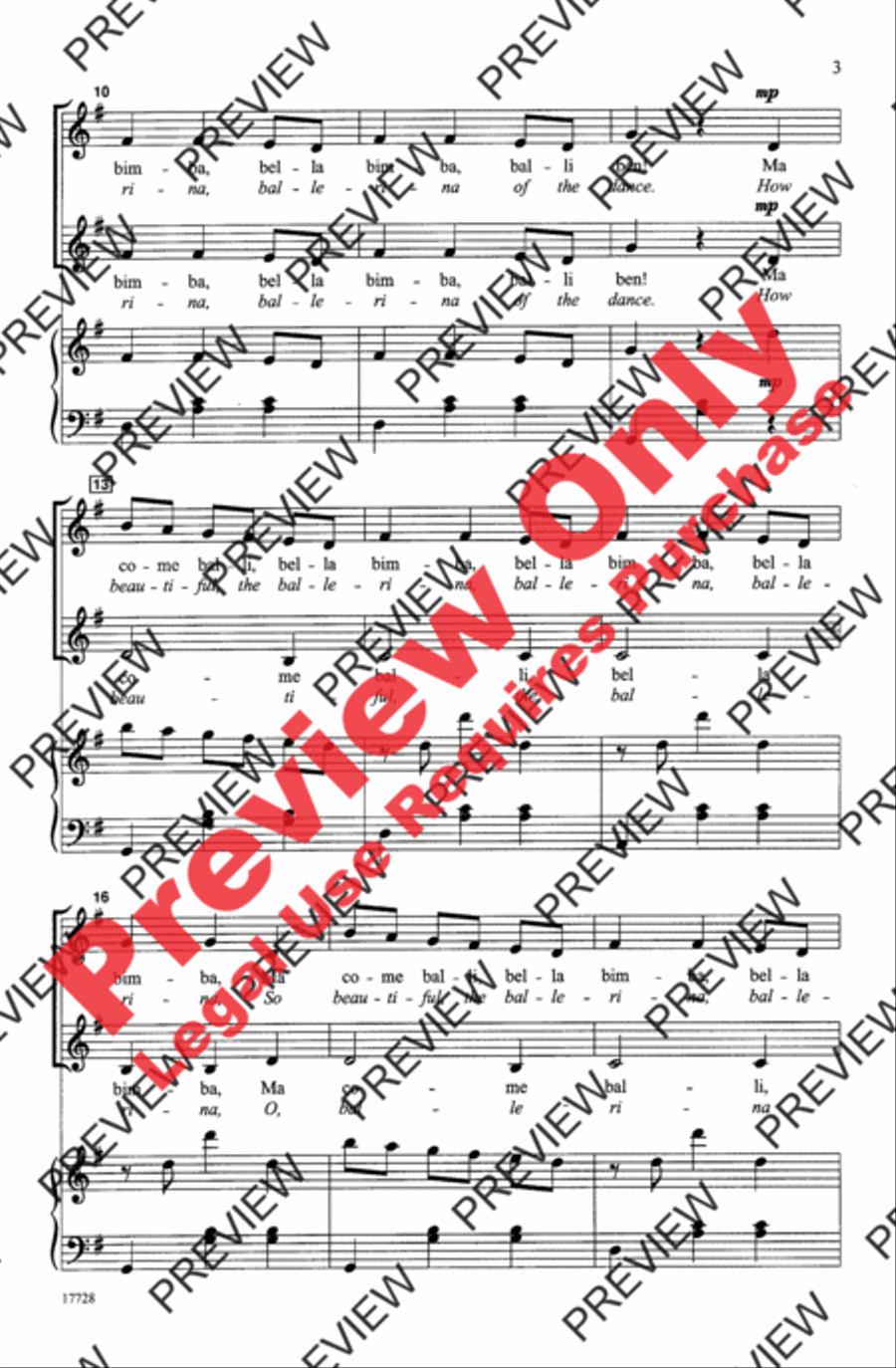 Ma Bella Bimba 2-Part scores gallery preview page 3