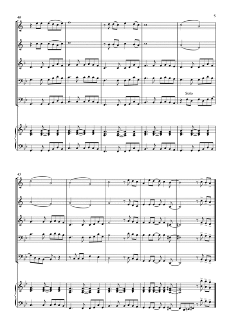 Flowers Flowers Brass Quintet scores gallery preview page 5