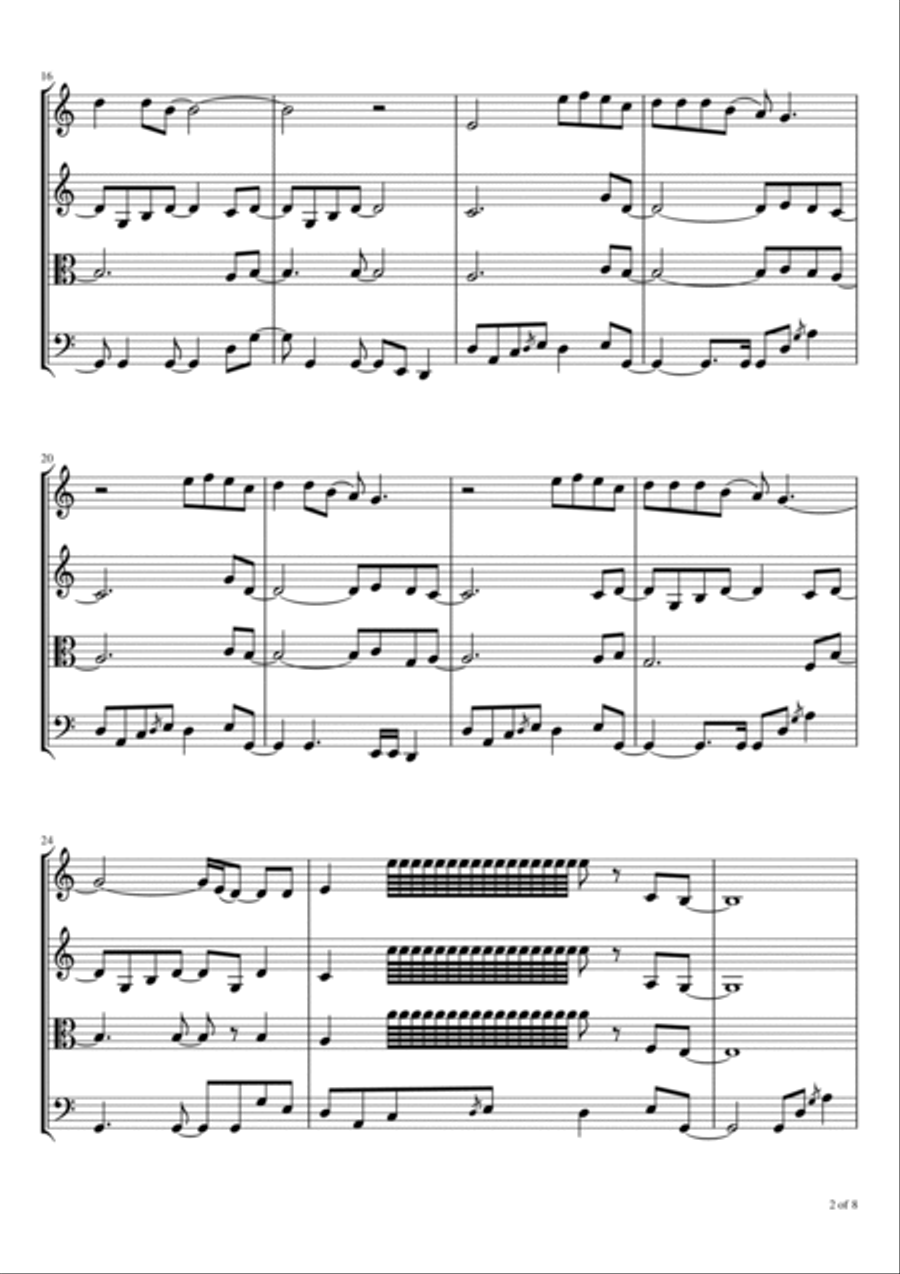 Holding Back The Years String Quartet scores gallery preview page 3