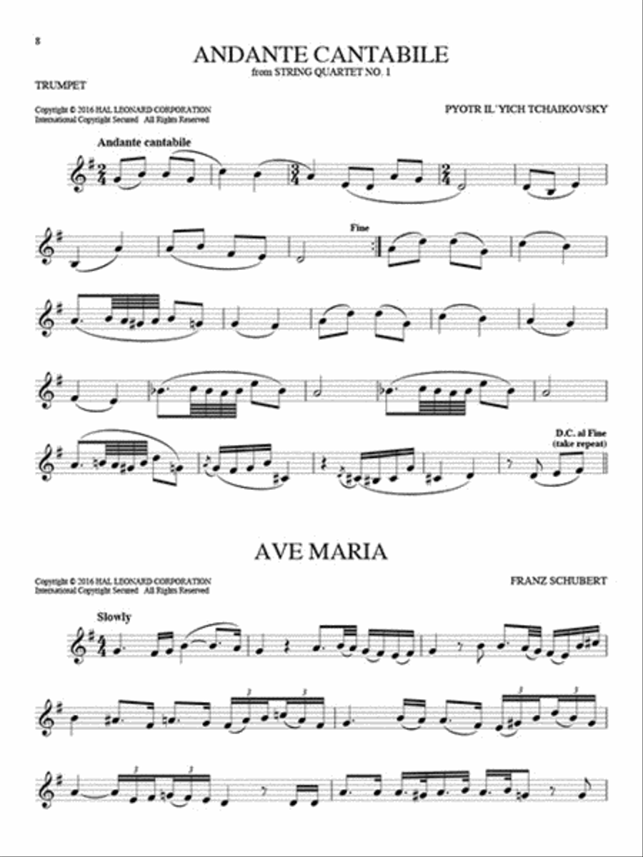101 Classical Themes for Trumpet Trumpet Solo scores gallery preview page 3