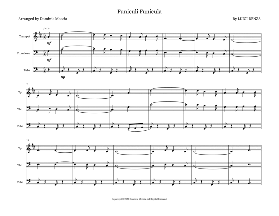 Funiculi Funicula Small Ensemble scores gallery preview page 1