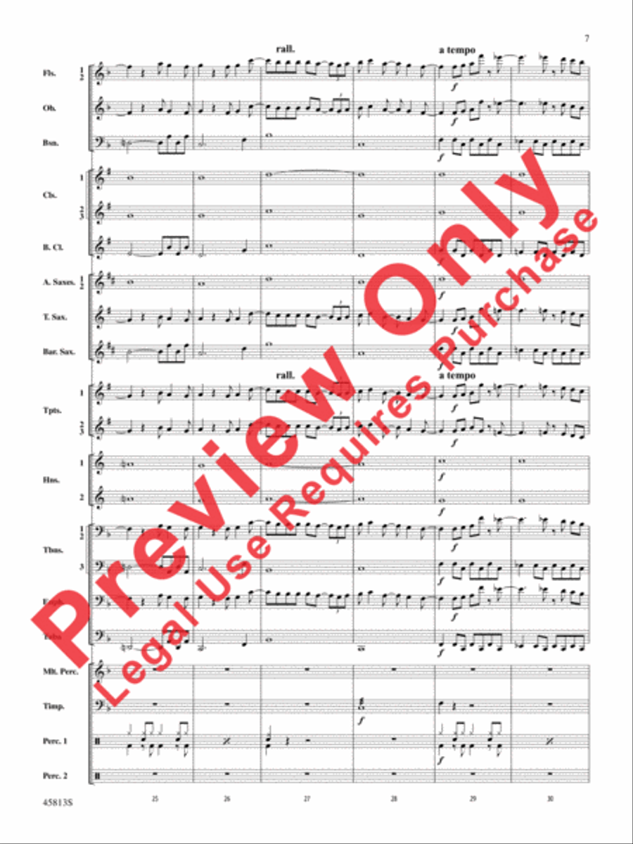 Hamilton, Suite from the Broadway Musical Concert Band scores gallery preview page 8