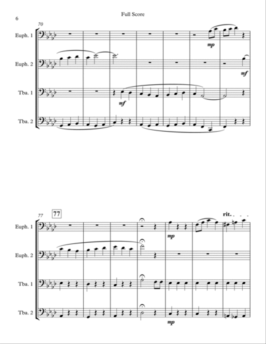 Oh, What A Beautiful Mornin' Euphonium scores gallery preview page 6