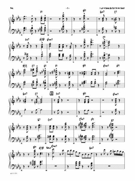 I Let a Song Go Out of My Head: Piano Accompaniment
