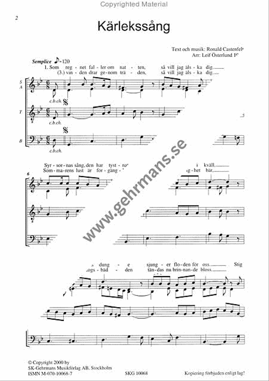 Karlekssang 4-Part scores gallery preview page 2