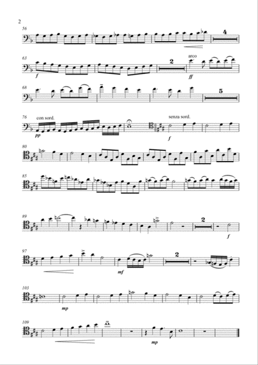 Sonata No. 4 for Cello and Piano, Opus 175 (Cello Part) Piano Accompaniment scores gallery preview page 2