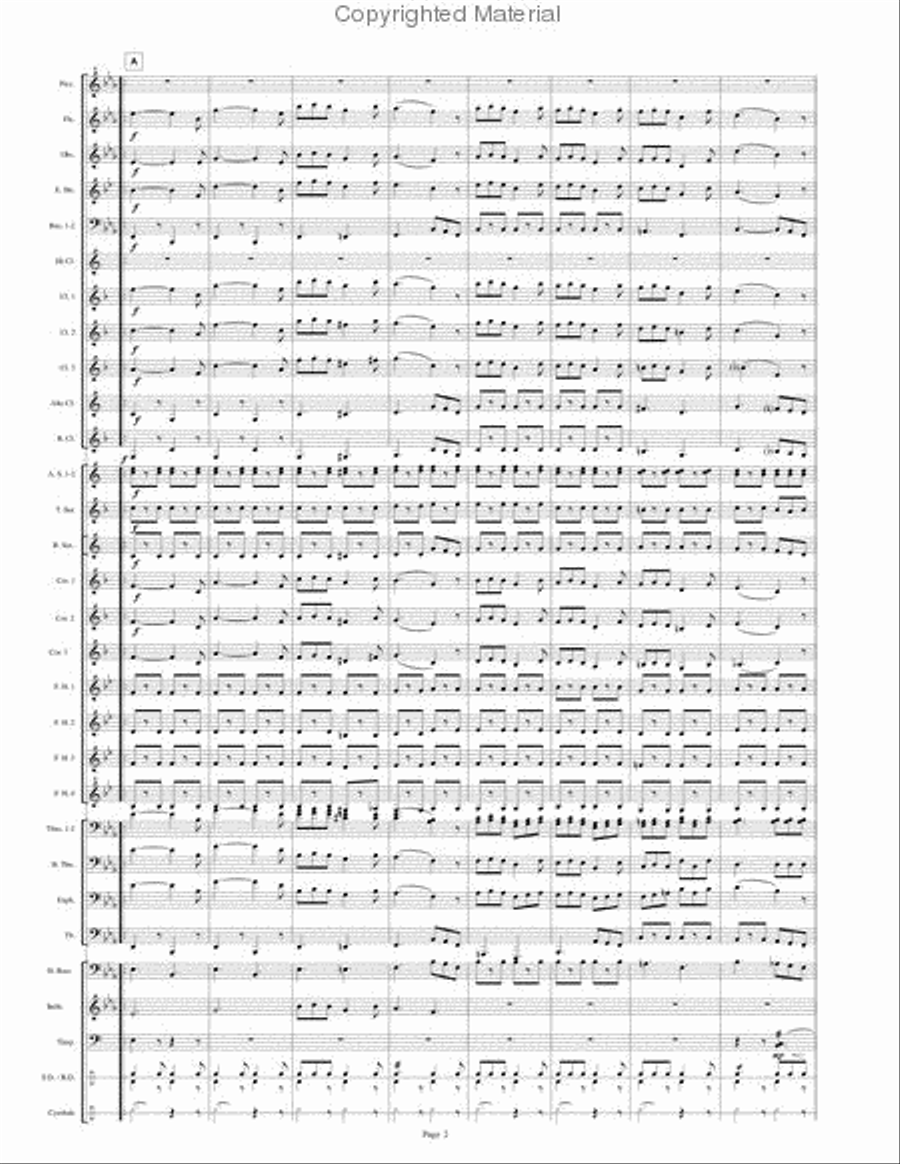 Diamond Jubilee March Concert Band scores gallery preview page 3