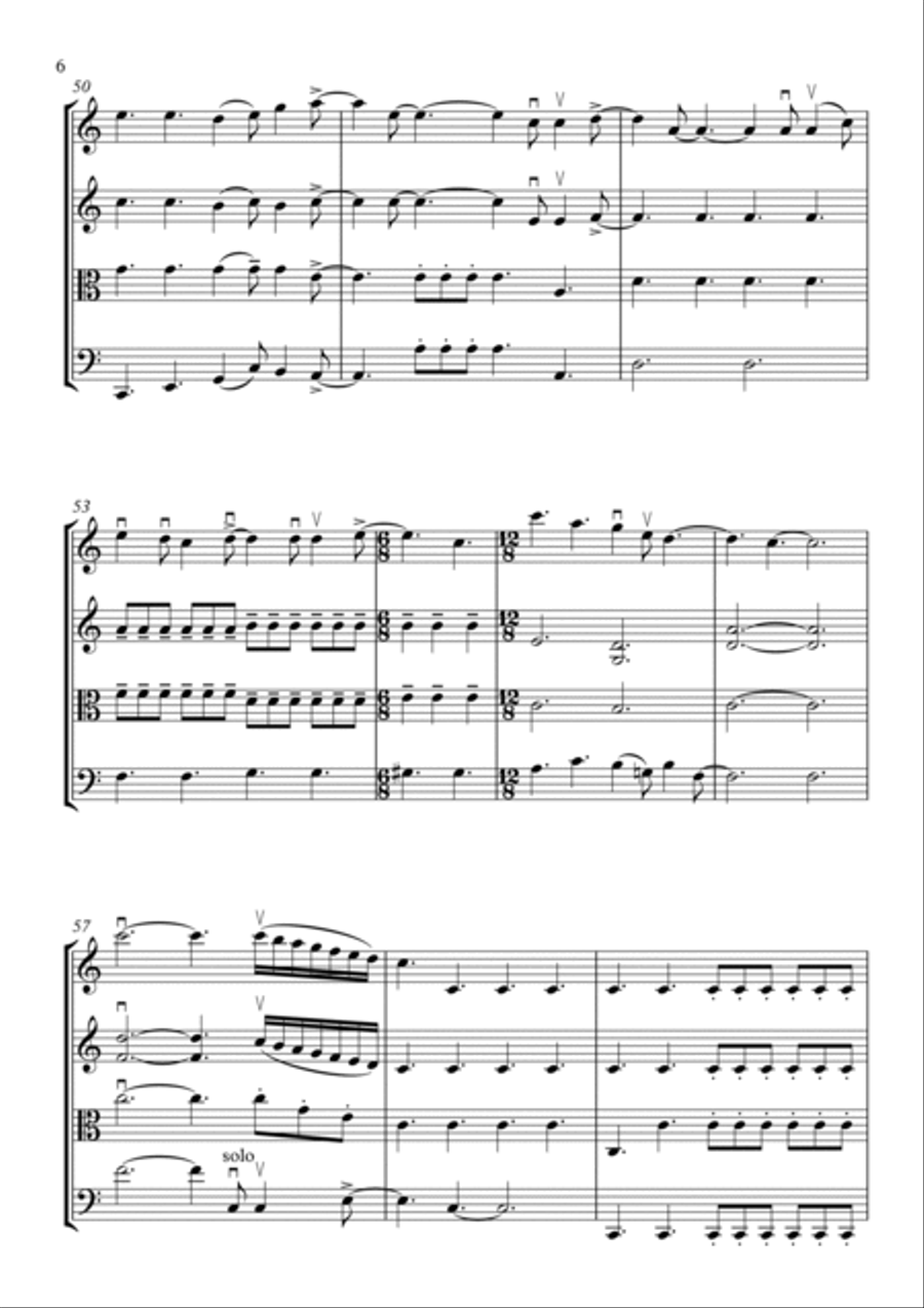 You're My Best Friend String Quartet scores gallery preview page 6